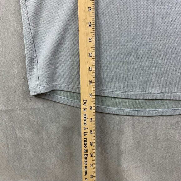 Lululemon Men Shirt Large Gray Mesh Crewneck Long Sleeve Warm Reflective Outdoor - Picture 5 of 10